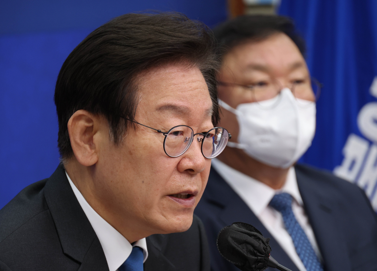 더불어민주당 이재명 대표가 13일 오후 국회에서 열린 민생경제위기대책위원회 출범식 및 기자간담회에서 발언하고 있다. [사진=이상섭 기자]