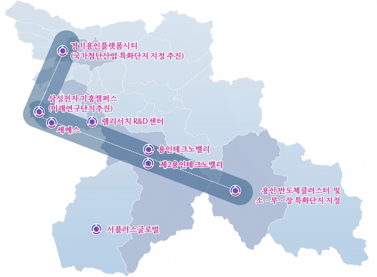 용인 L자형 반도체 벨트 구상도