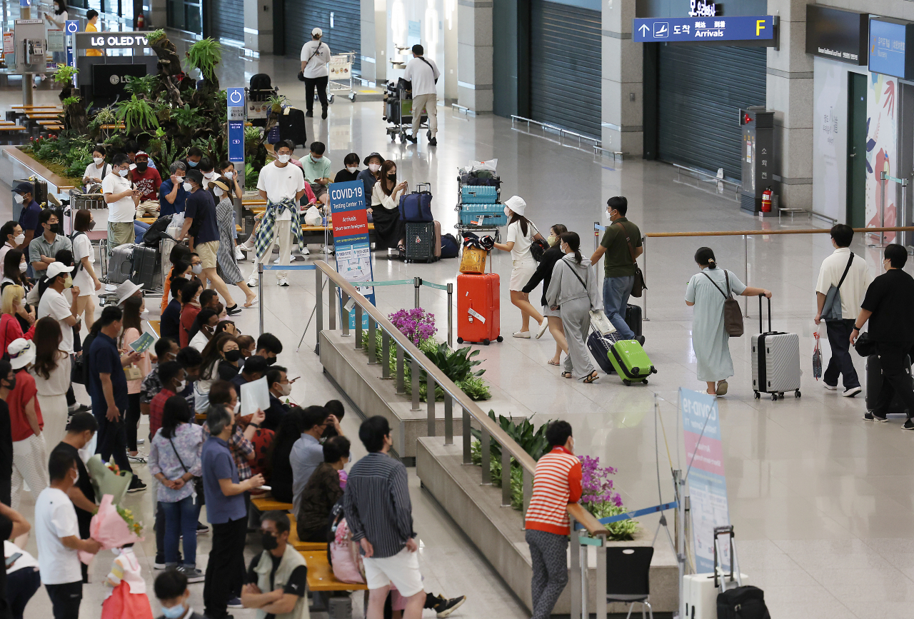 9월 중순 인천국제공항 입국장 풍경