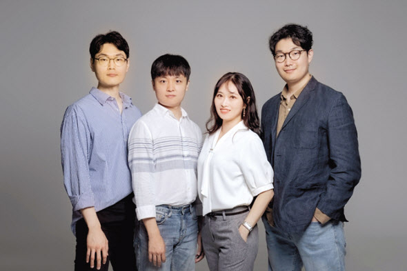 국립국악관현악단 ‘이음 음악제’의 ‘3분 관현악’에 함께 하는 작곡가 홍민웅, 이재준, 최한별, 손일훈(왼쪽부터).