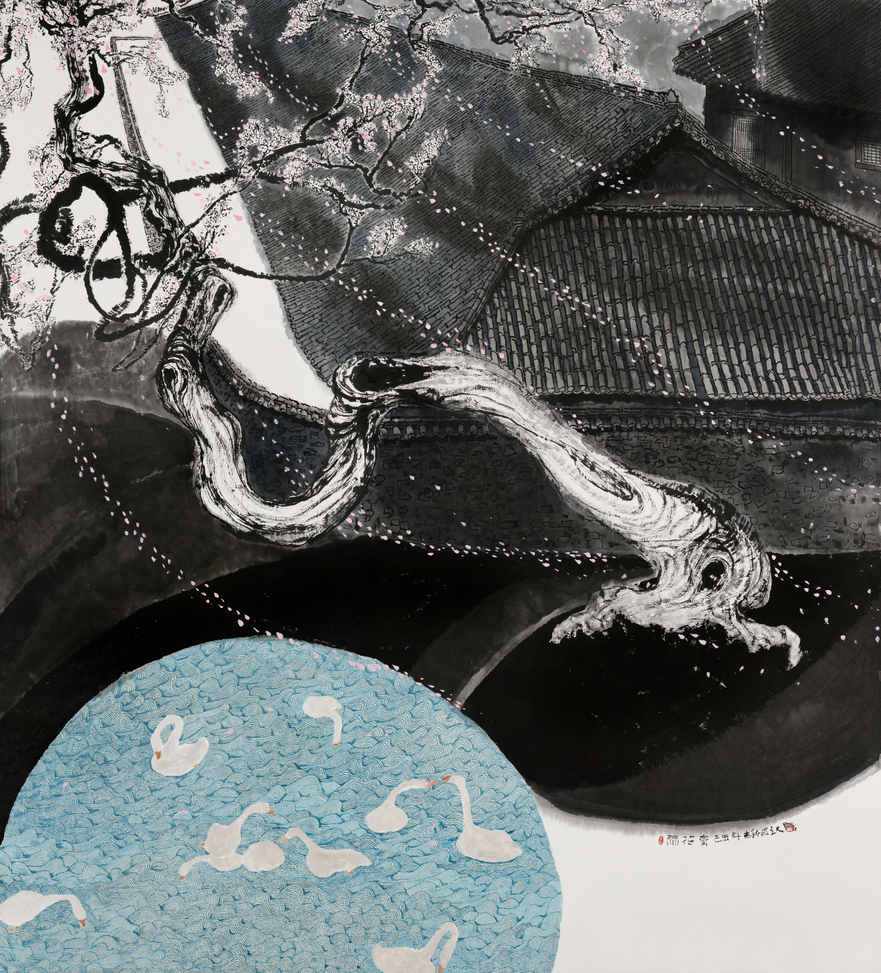 “Flower Rain” by Park Dae-sung (Gana Foundation for Arts and Culture)
