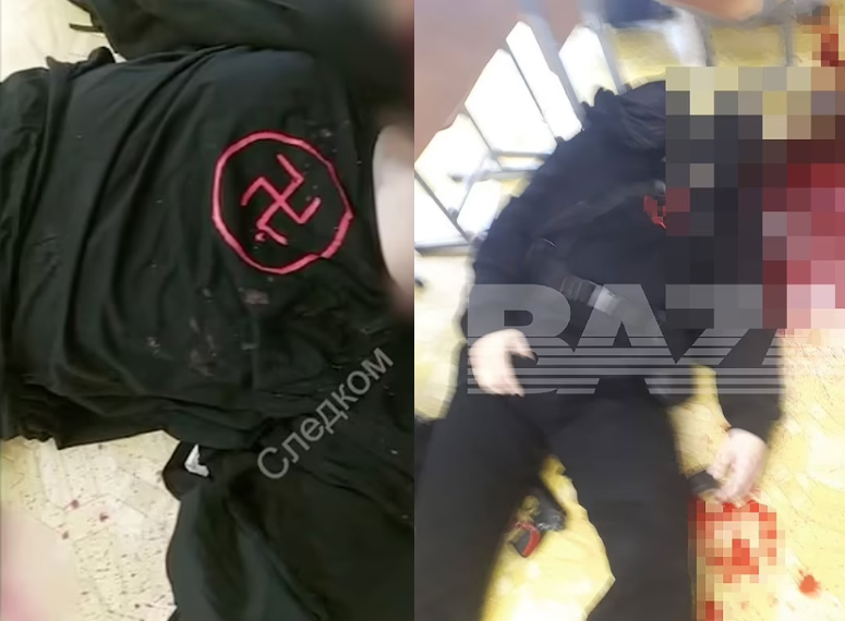 러시아 연방수사위원회가 공개한 범인의 모습. 이 범인은 26일(현지시간) 러시아 88번 학교에 침입해 경비원을 살해한 뒤 교실 등에서 학생 등을 향해 총을 난사했다. [데일리메일 홈페이지 캡처]