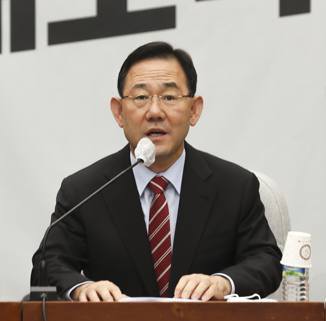 주호영 국민의힘 원내대표가 지난달 30일 서울 여의도 국회에서 열린 국정감사 대책회의에서 발언하고 있다. [연합]