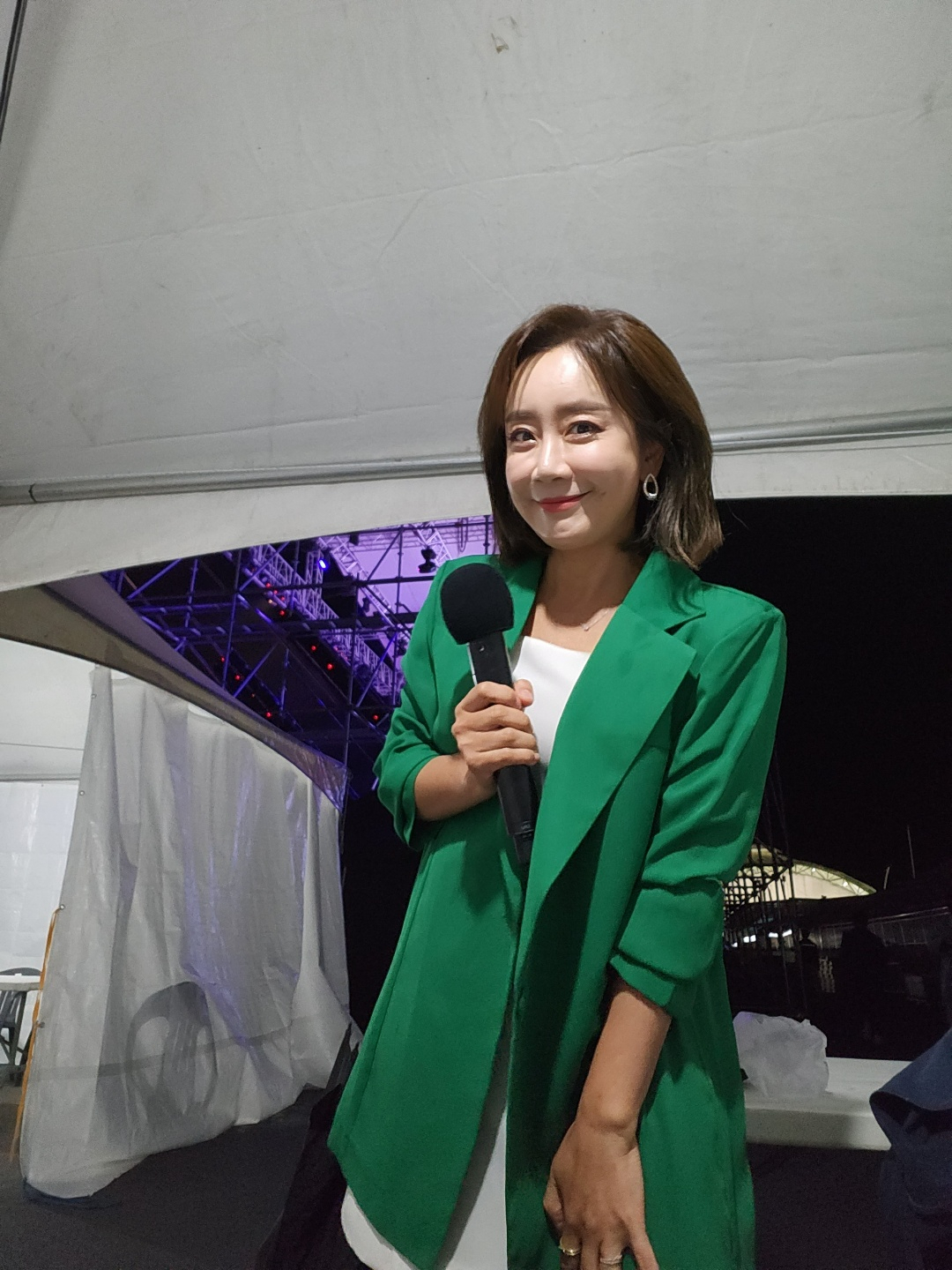 횡성한우축제 MC를 무난히 소화해 낸 방송인 김성희 씨.