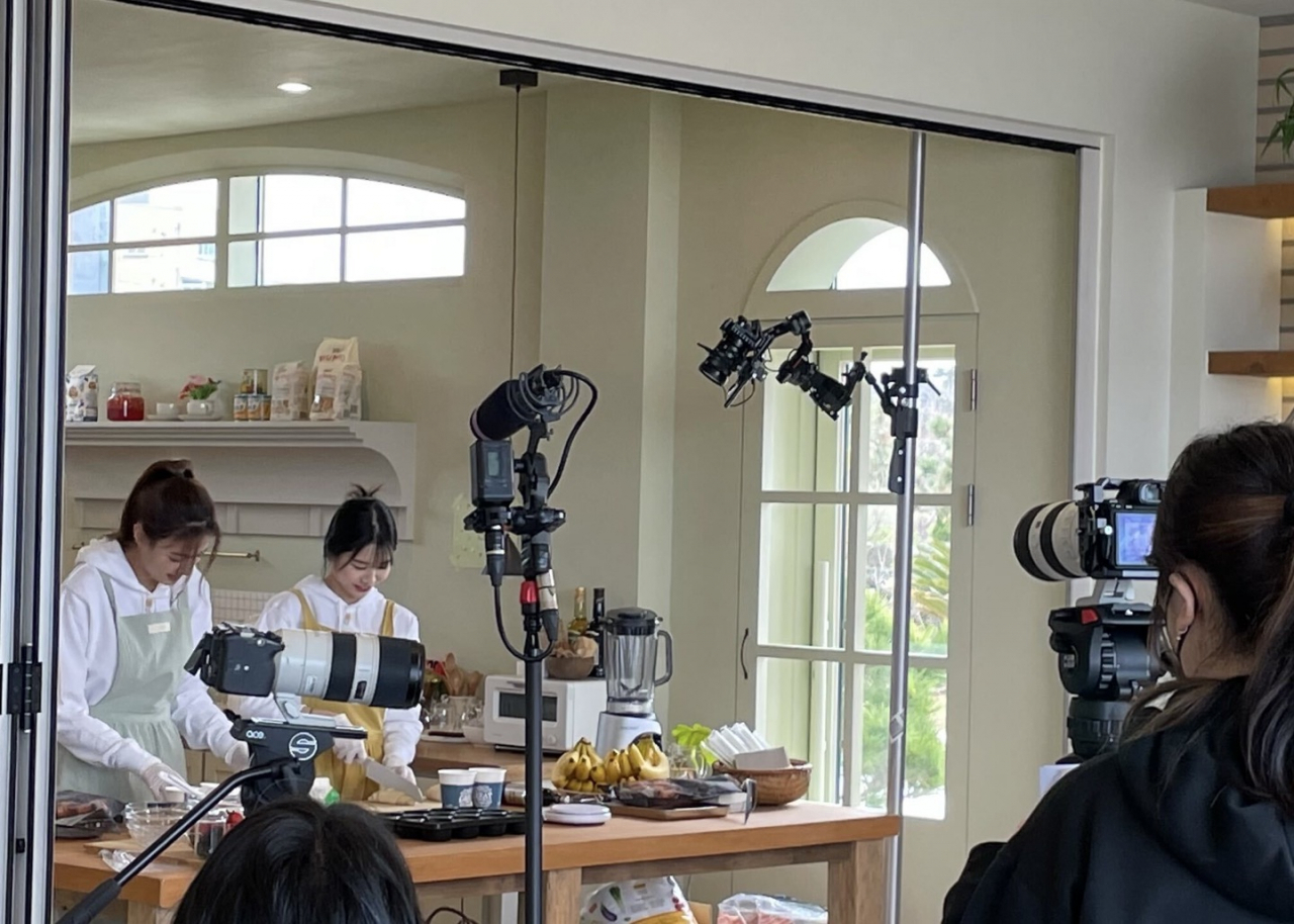 레시피 촬영 장면[우리의 식탁 제공]