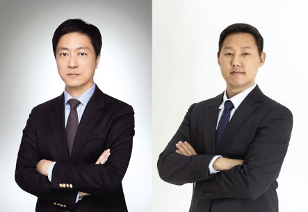 김준수 이랜드킴스클럽 대표이사(왼쪽)와 김태형 이랜드글로벌 대표이사. [이랜드 제공]