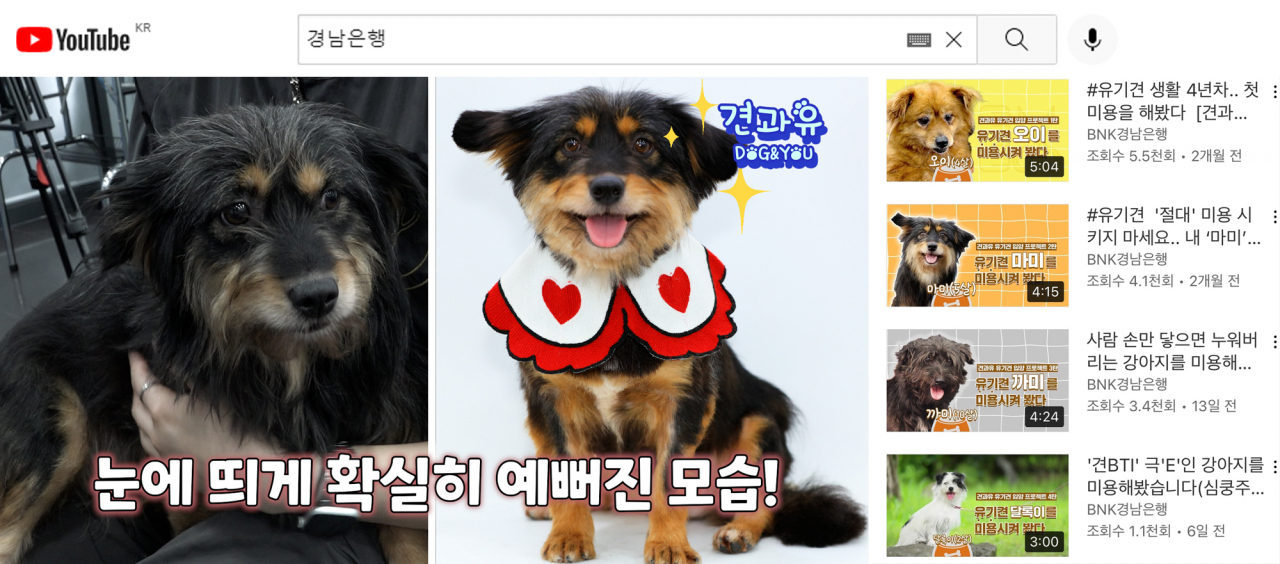 BNK경남은행 유트브 캡쳐.