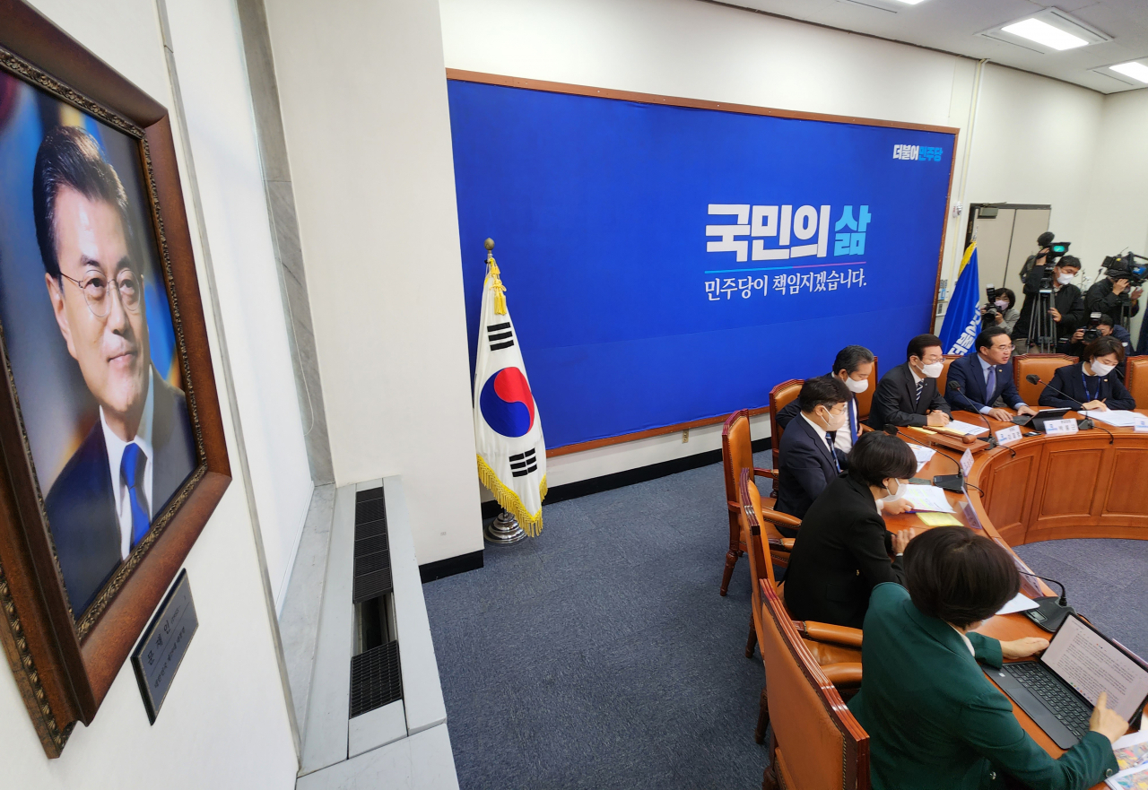 더불어민주당 이재명 대표가 7일 국회에서 열린 최고위원회의에서 발언하고 있다. [연합]