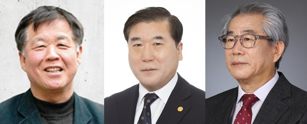 왼쪽으로부터 이건복 대표, 권혁재 대표, 정병국 대표.