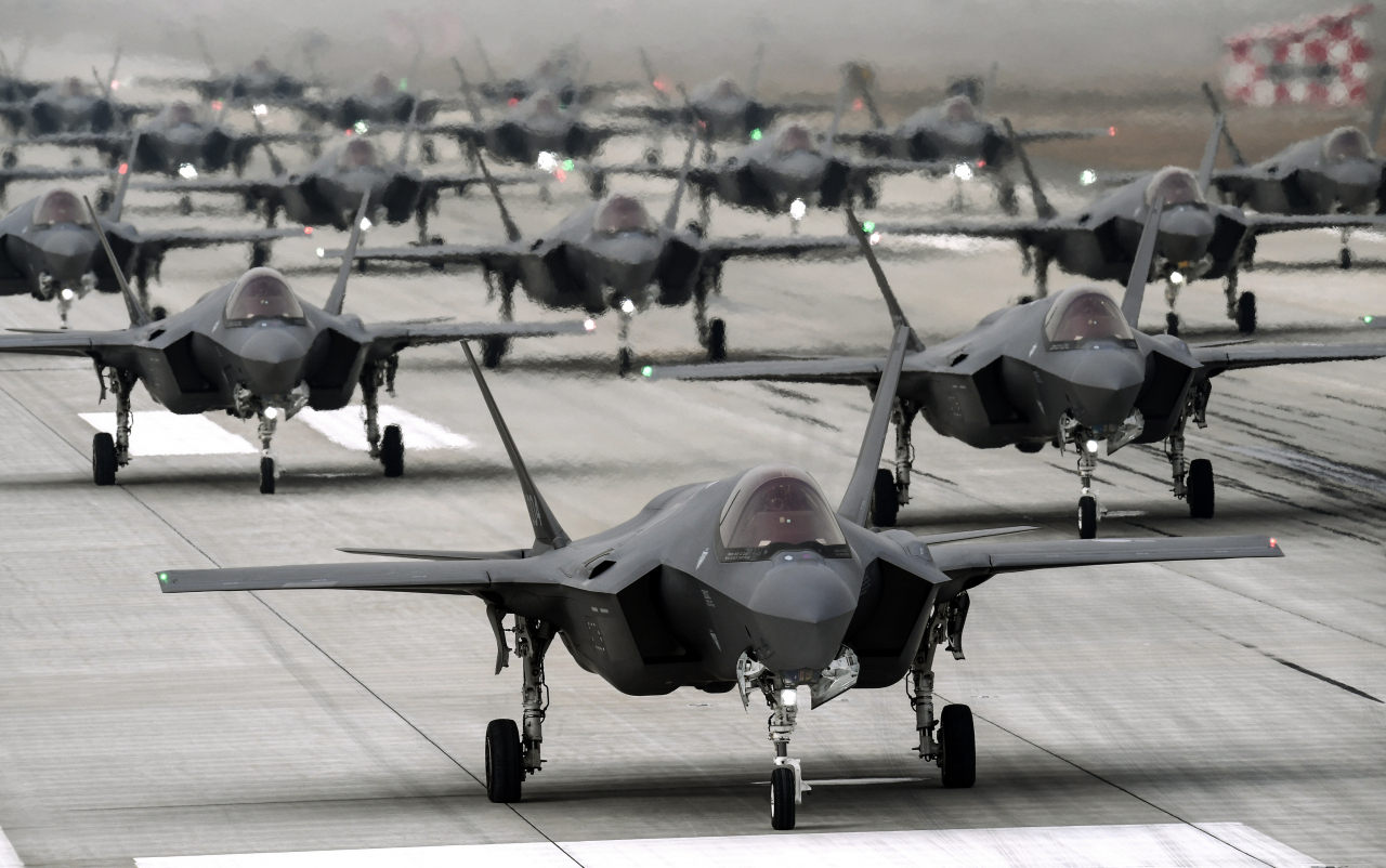 국방부는 12일 F-35A 스텔스전투기 기관총 실탄사격은 전세계적으로 중지돼 있다며 임무 수행에 문제없다는 입장을 밝혔다. 자료사진. [헤럴드DB]