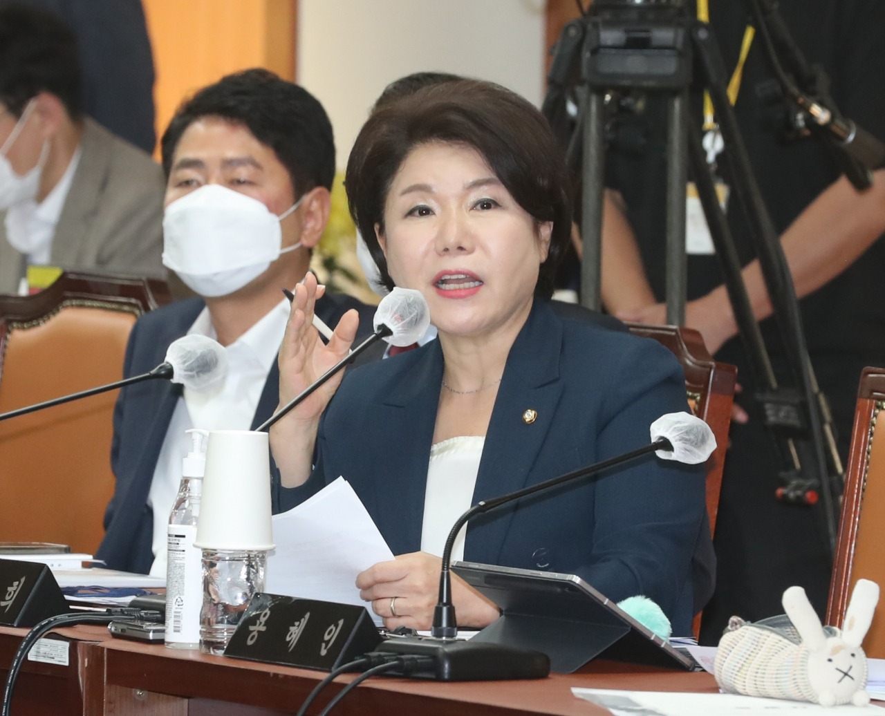 조은희 국민의힘 의원이 7일 오전 서울 서대문구 경찰청에서 열린 국회 행정안전위원회의 경찰청 국정감사에서 질의하고 있다. [연합]