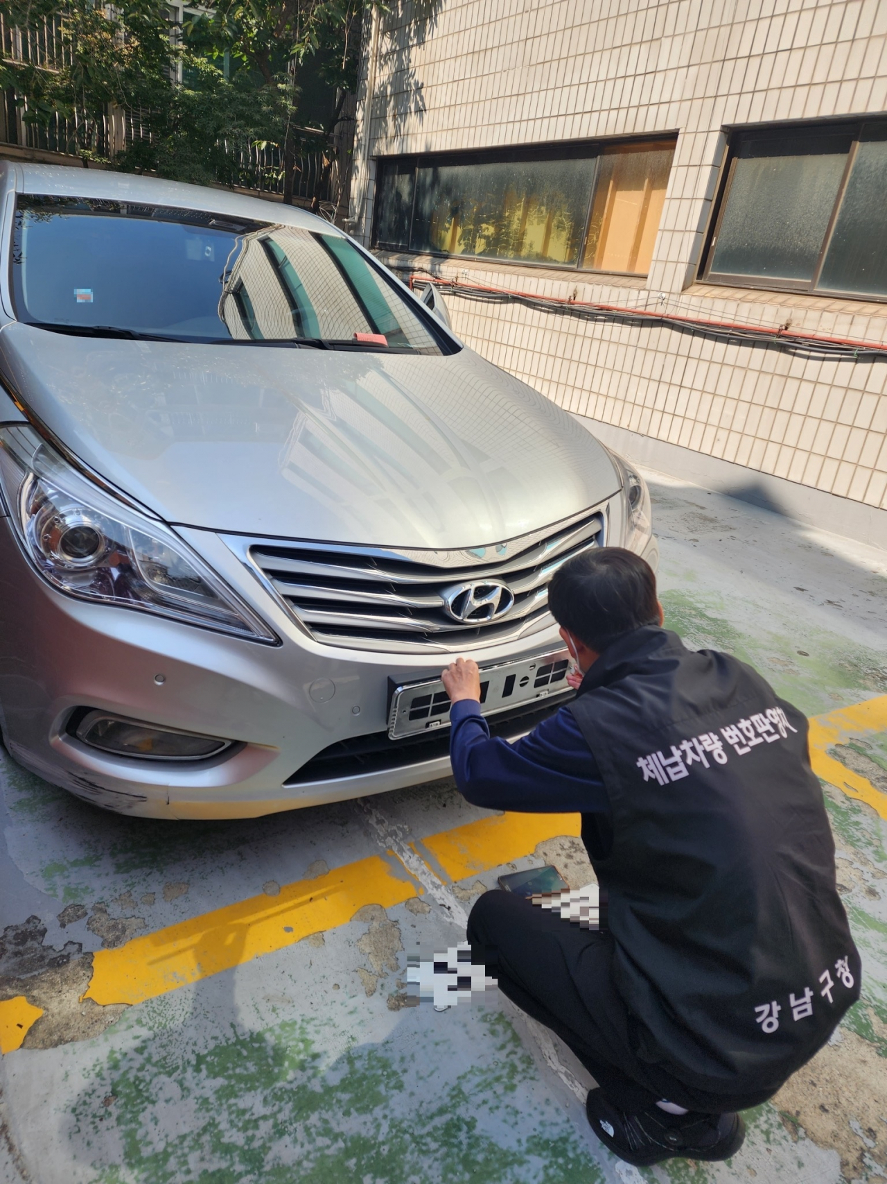 번호판영치 일제단속. [강남구 제공]