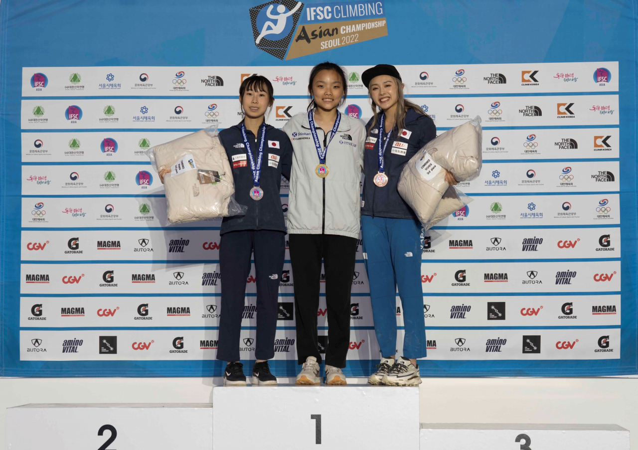 노스페이스 애슬리트팀 소속 서채현 선수, IFSC 아시아선수권대회 2관왕 [영원아웃도어 제공]