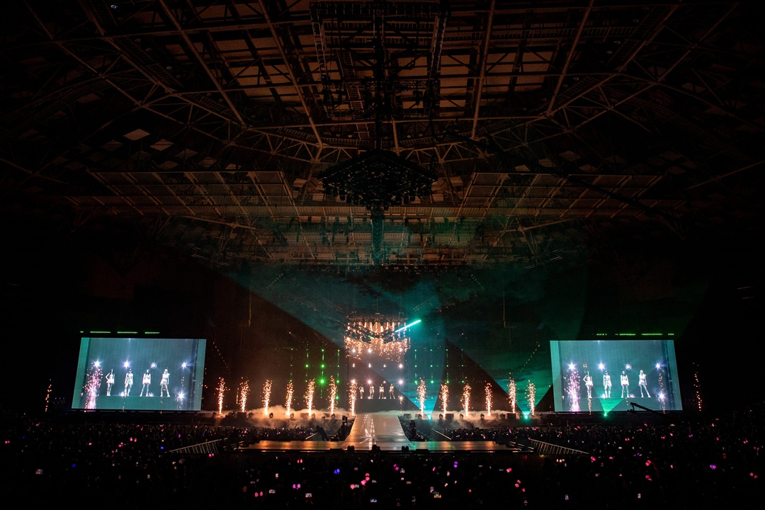 Blackpink performs during world tour "Born Pink" in Seoul at the KSPO Dome in Jamsil, Seoul, on Saturday. (YG Entertainment)