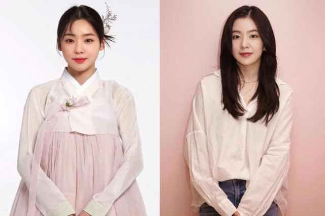 한국관광공사 가상인간 '여리지(왼쪽)'와 아이돌 그룹 레드벨벳의 멤버 '아이린(오른쪽)'.