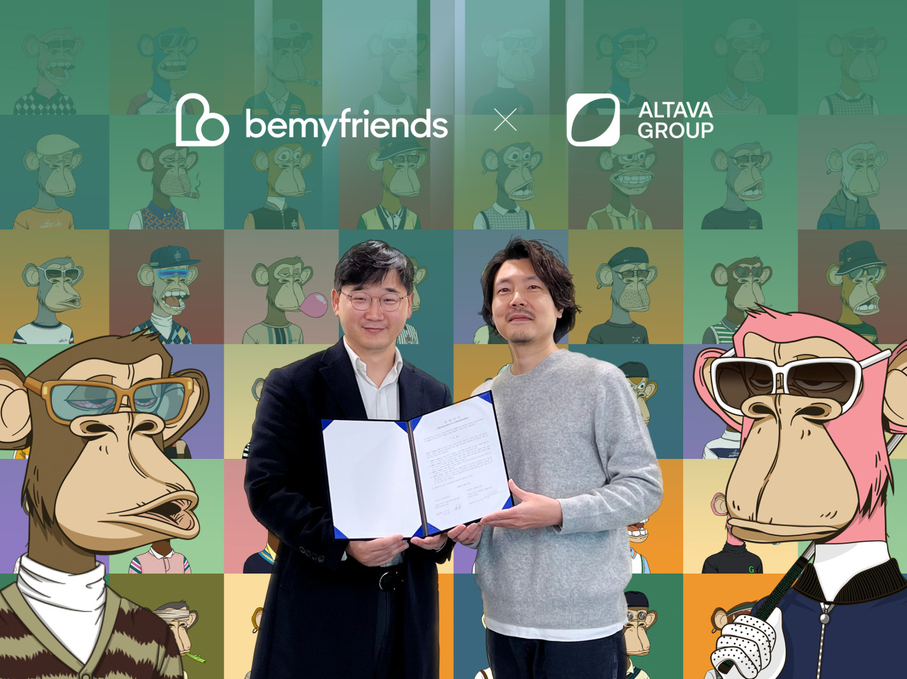 서우석 비마이프렌즈 공동대표(왼쪽)와 알타바 그룹 구준회 대표.