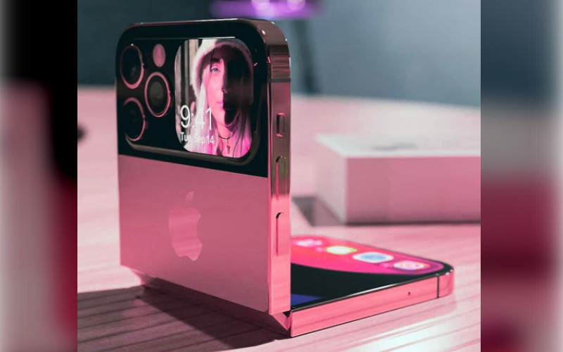 폴더블 아이폰 핑크 색상 예상 이미지. [MJ Gadget Philippines 페이스북]