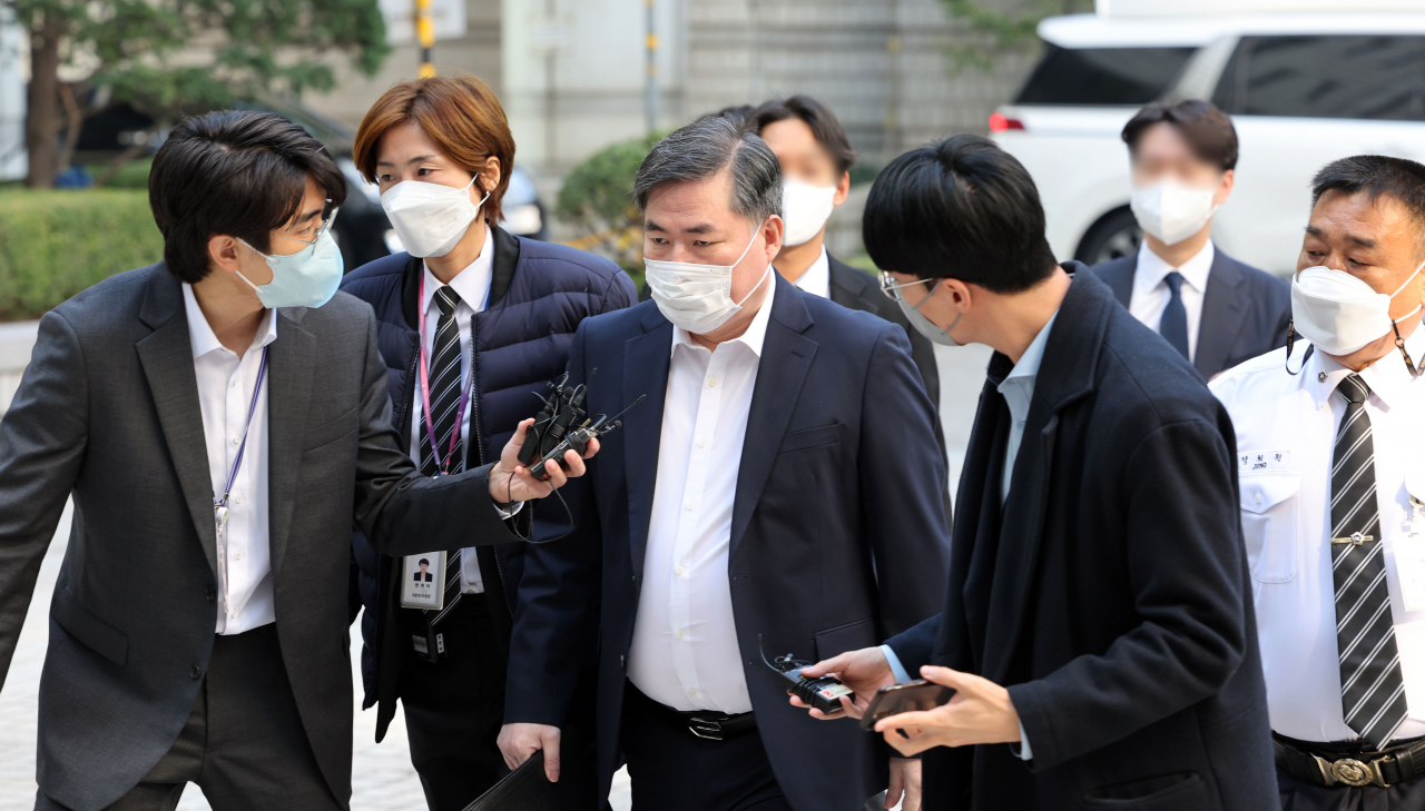 법정에 출석하는 유동규 전 성남도시개발공사 기획본부장 [연합]