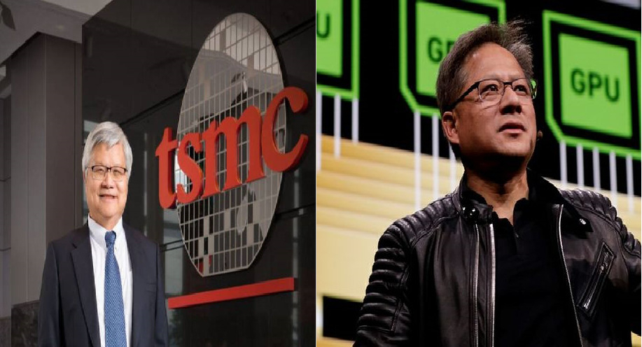 웨이저자(왼쪽) TSMC 최고경영자와 젠슨 황 엔비디아 최고경영자. [각사 제공]