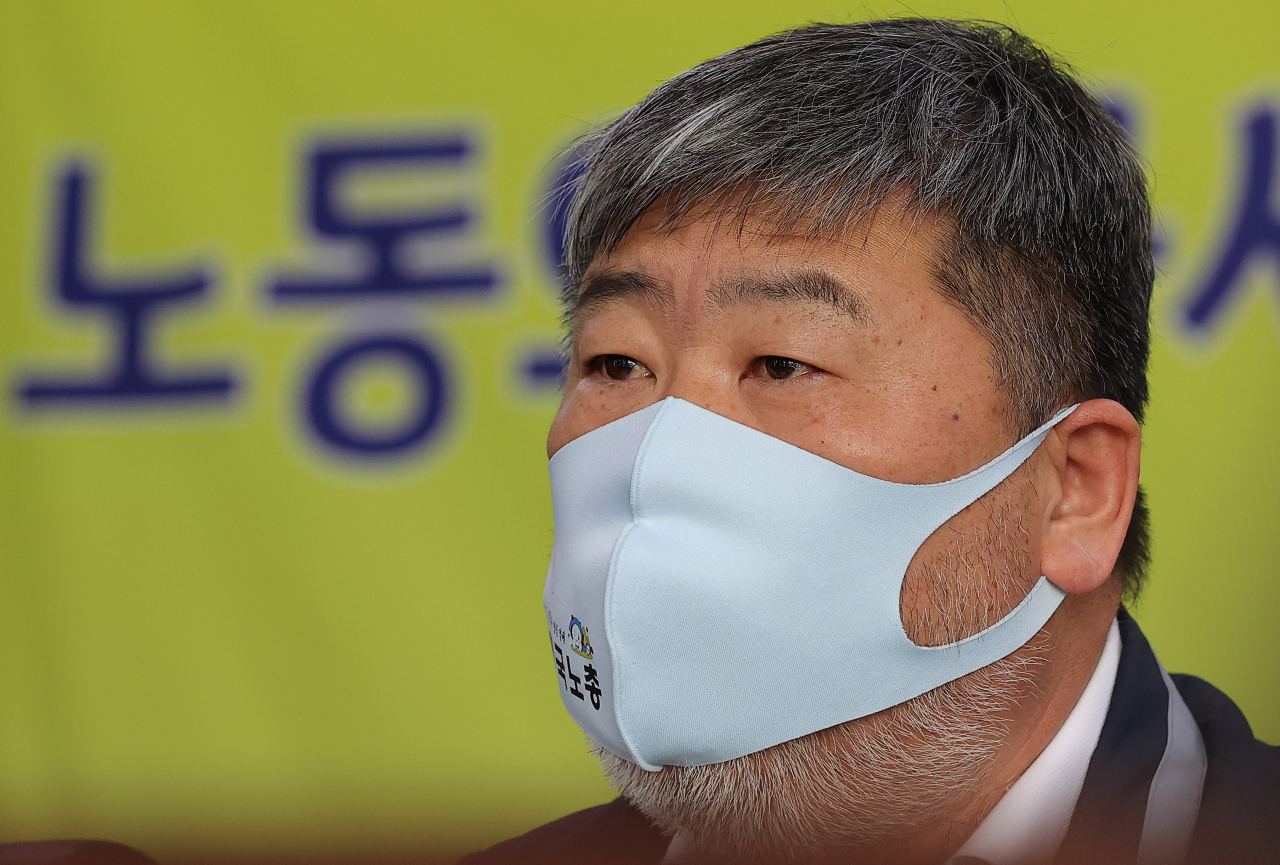 김동명 한국노동조합총연맹 위원장. 이상섭 기자