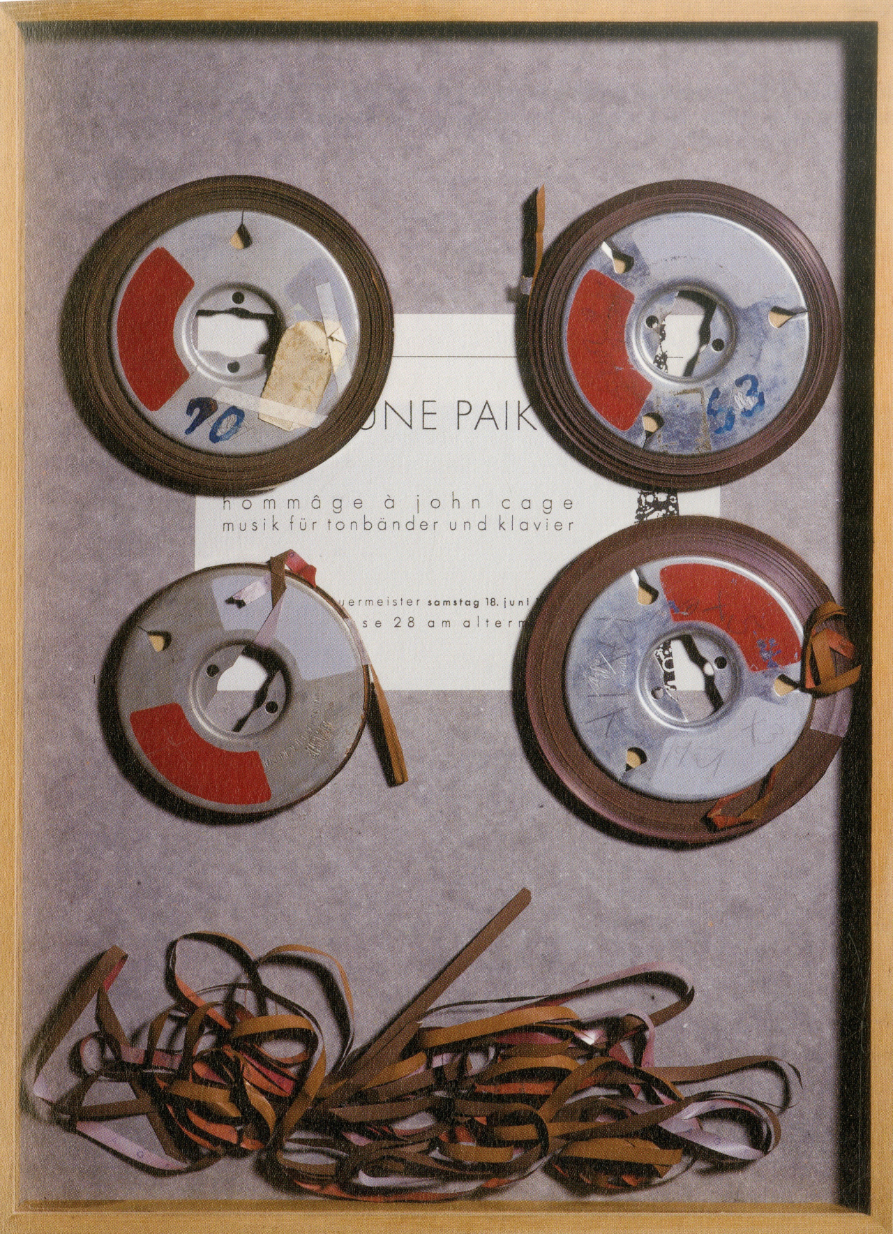 백남준, ‘존 케이지에게 보내는 경의 : 테이프와 피아노를 위한 음악’(1958-1962) [사진=김달진자료박물관]