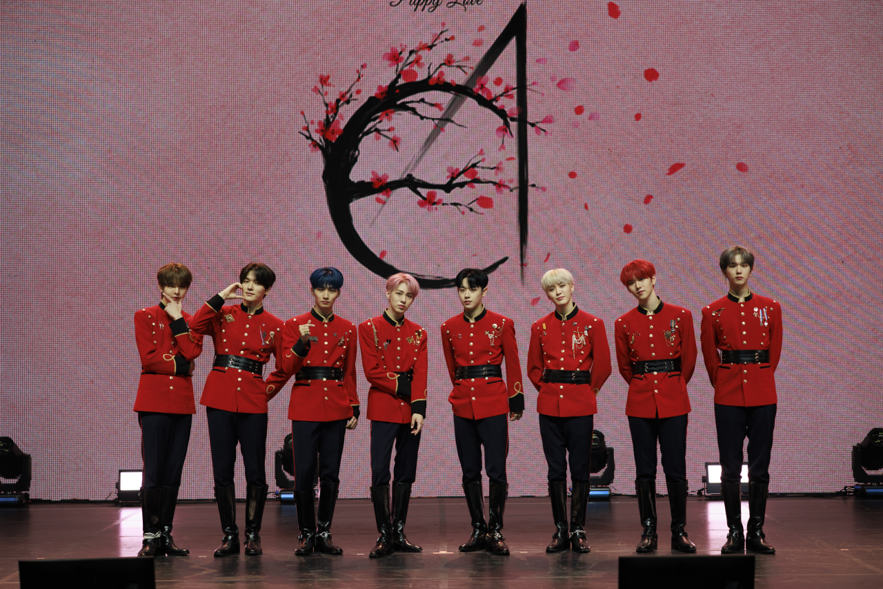 Boy band EPEX poses during an online press conference held in Seoul for its new album. (C9 Entertainment)