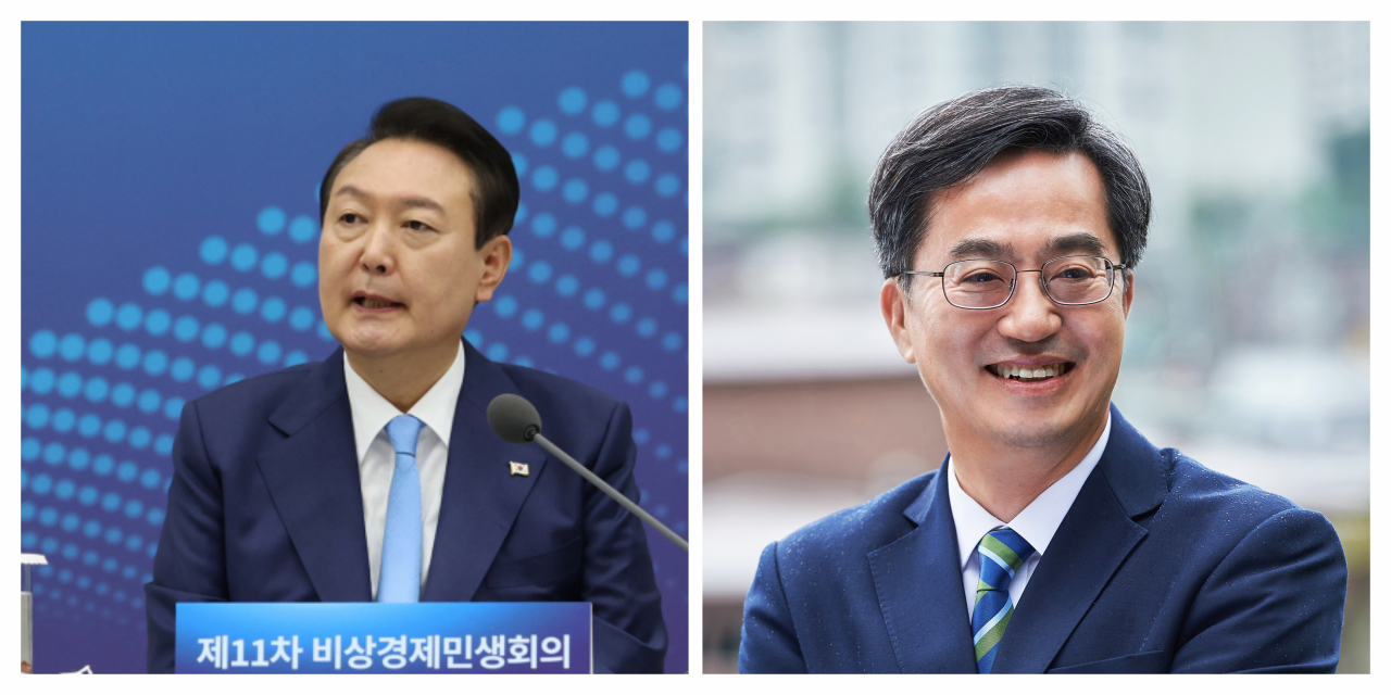 윤석열 대통령(왼쪽)과 김동연 경기지사(오른쪽)