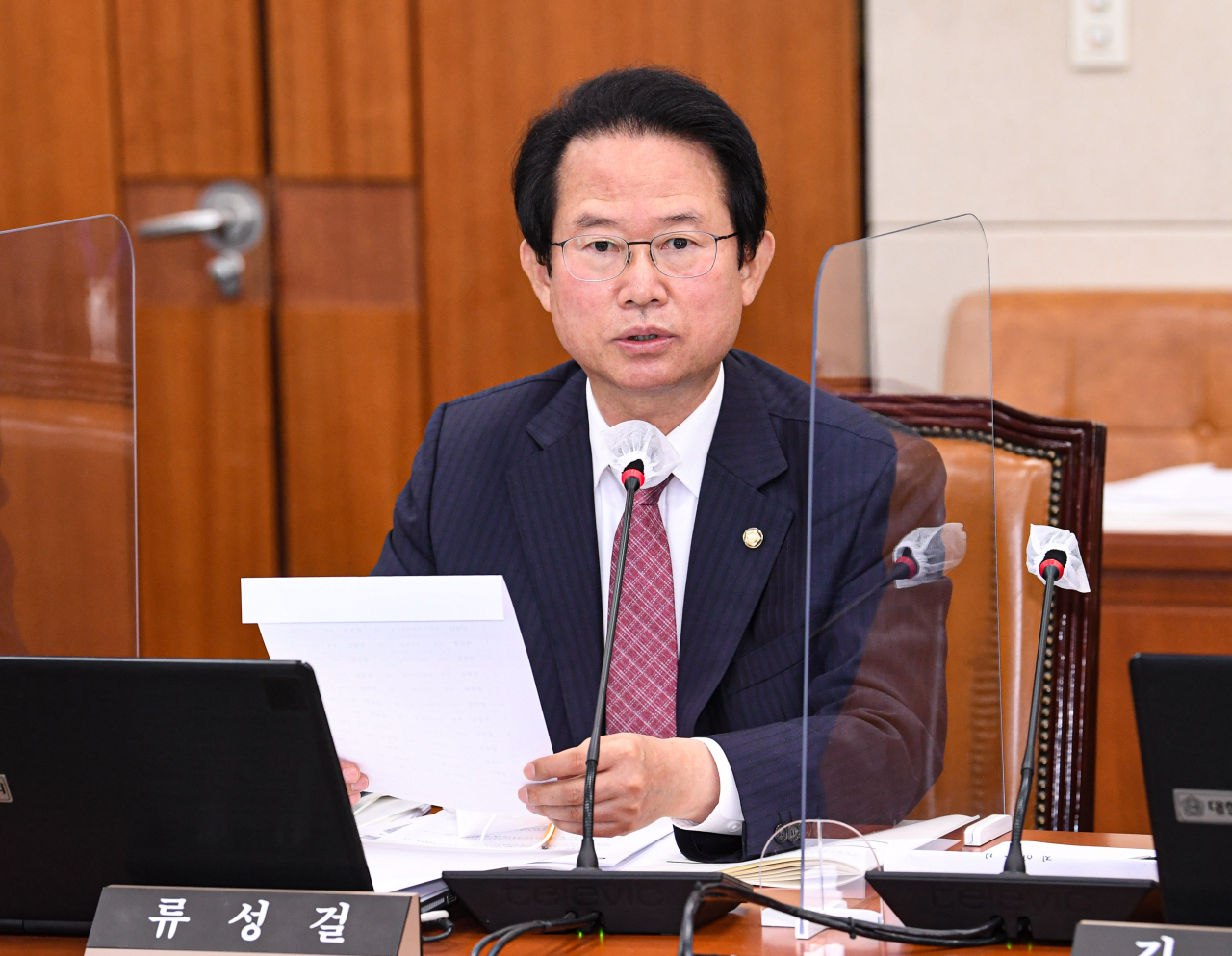 19일 국회 기획재정위원회에서 열린 한국수출입은행, 한국조폐공사 등에 대한 국정감사에서 국민의힘 간사인 류성걸 의원이 발언하고 있다. [연합]