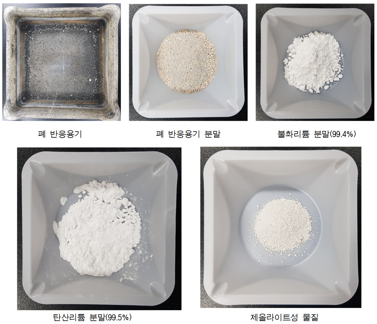 폐 리튬이차전지로부터 뽑아낸 고순도소재 추출물.[한국지질자원연구원 제공]
