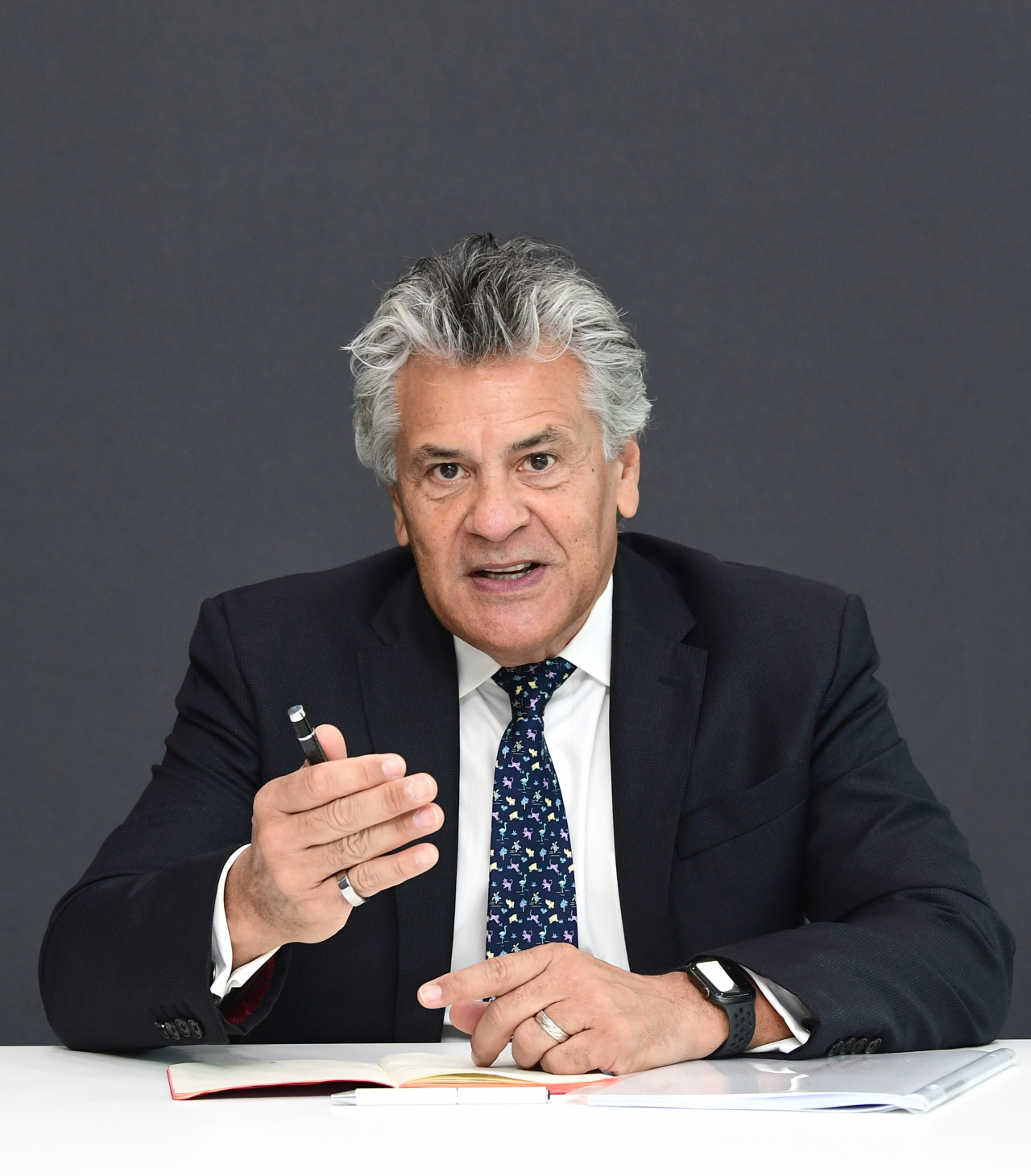 Patrick Bergstedt, senior vice president of commercial vaccines at Moderna, speaks to The Korea Herald in an interview in Seoul on Oct. 27. (Moderna Korea)