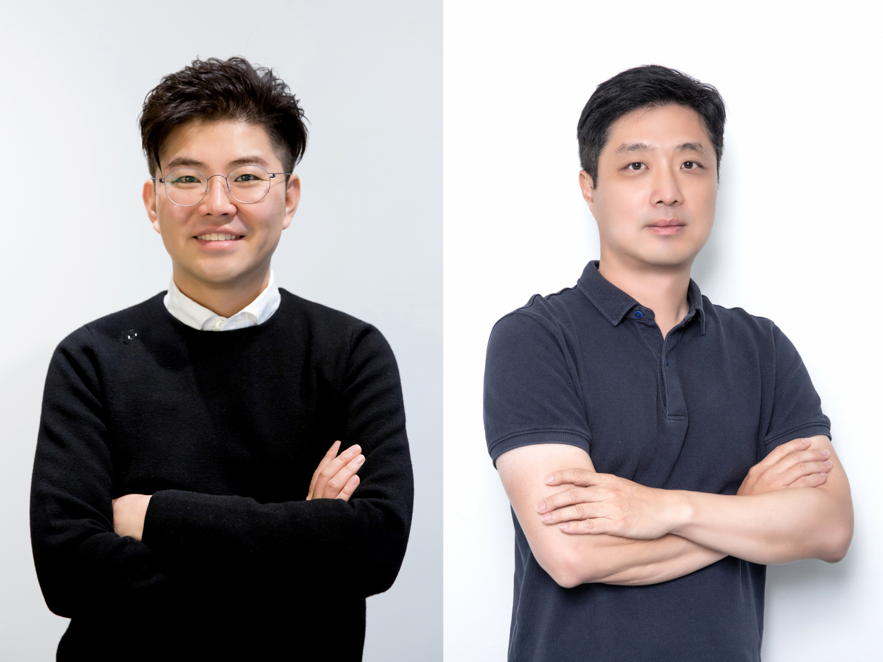 FNC엔터테인먼트 한성호 대표이사(좌)와 김유식 대표이사.
