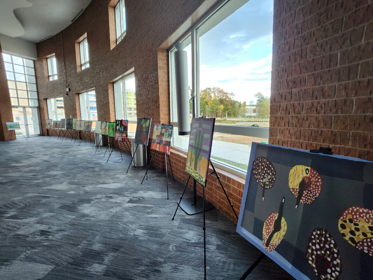 Art is on display at the concert hall lobby of the Gas South Theater in Georgia. (The Soliall Philharmonic Orchestra)
