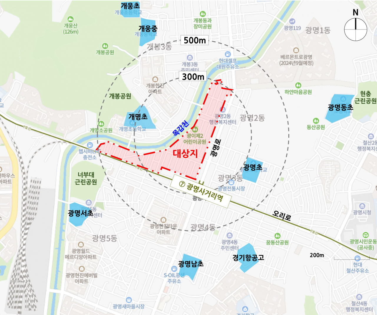 경기도 광명시 광명동 144-1 일대. [LH]