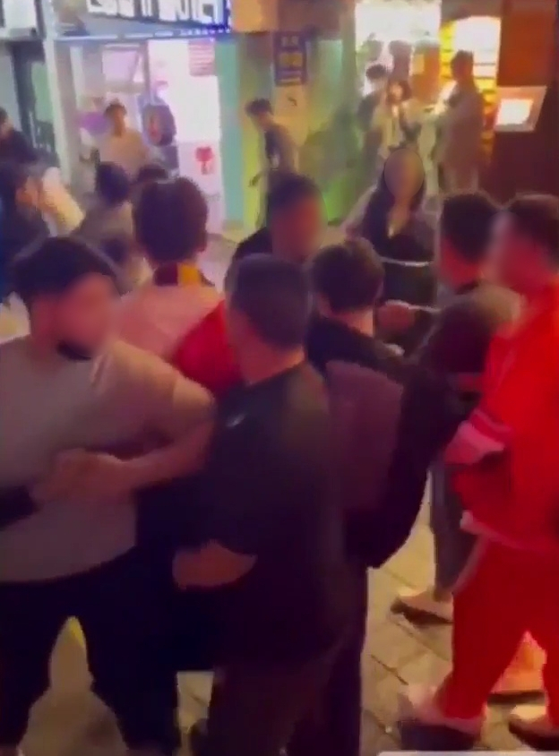 당시 모습을 촬영한 영상에는 마치 격투기를 방불케 하는 집단 난투극 장면이 고스란히 담겼다. [온라인 캡쳐]