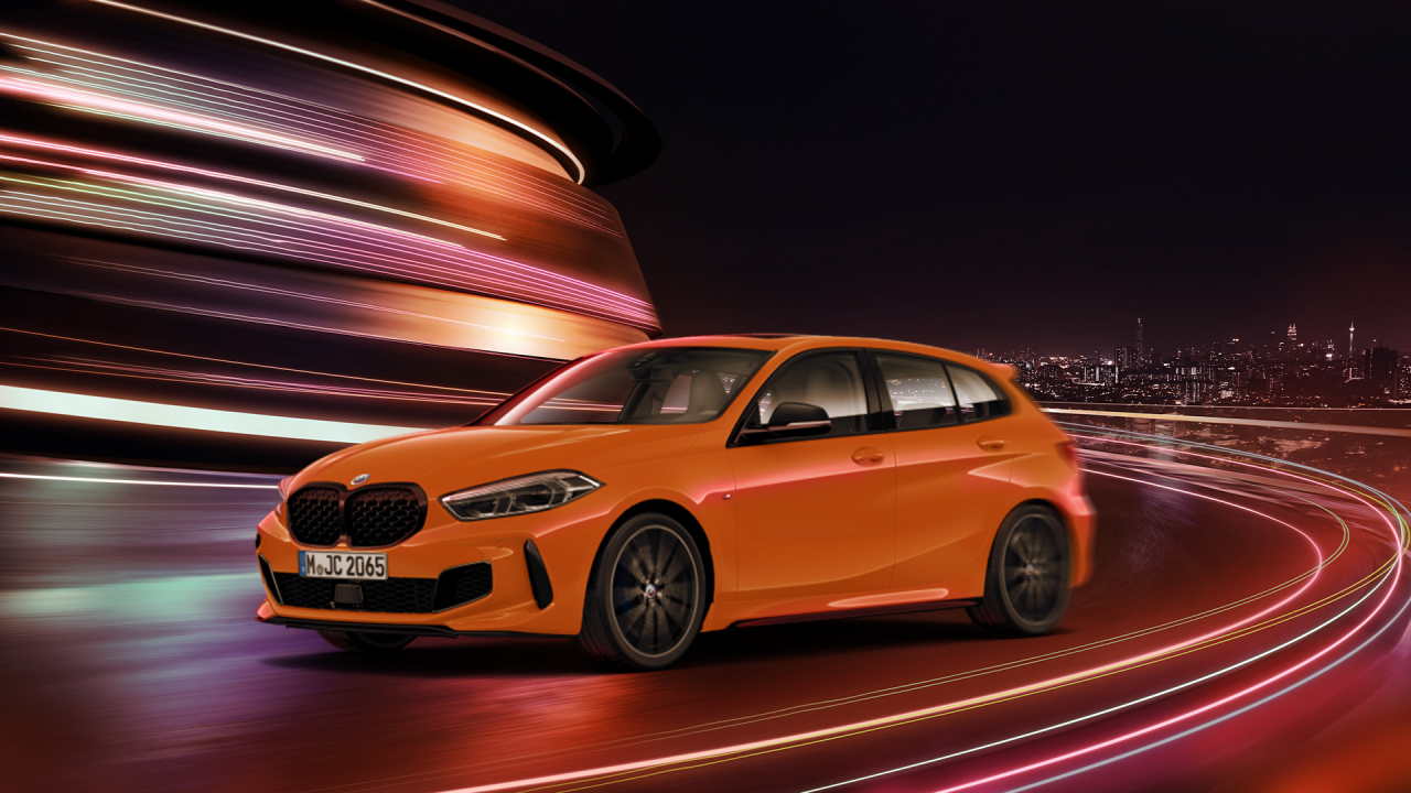 M135i xDrive 프리즘 파이어 오렌지. [BMW코리아 제공]