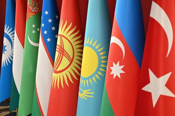 Flags of member countries of the Organization of Turkic States,(Embassy of Uzbekistan in Seoul)