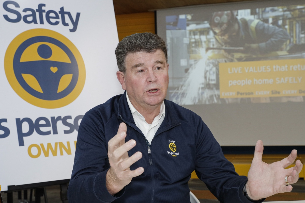 Chief Safety Officer at GM Korea, Wayne O‘Brien, speaks to The Korea Herald in an interview on Thursday at GM Korea’s Bupyeong plant. (GM Korea)