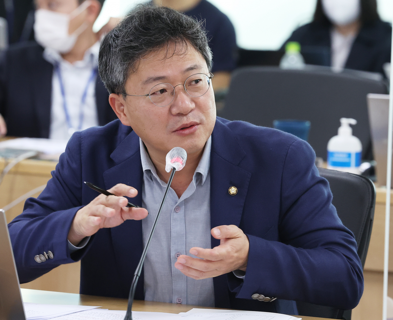 지난달 14일 박정하 국민의힘 의원이 경기도 수원시 영통구 경기도청에서 열린 국회 국토교통위원회의 경기도에 대한 국정감사에서 발언하고 있다. [연합]
