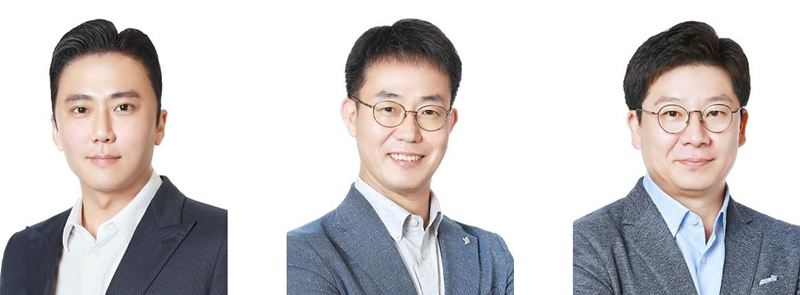 (왼쪽부터) 홍정혁 사장(BGFecomaterials 대표 (겸) BGF 신사업담당), 류철한 전무(BGF리테일 경영지원부문장 (겸) BGF 재경담당), 민승배 전무(영업·개발부문장).[BGF그룹 제공]