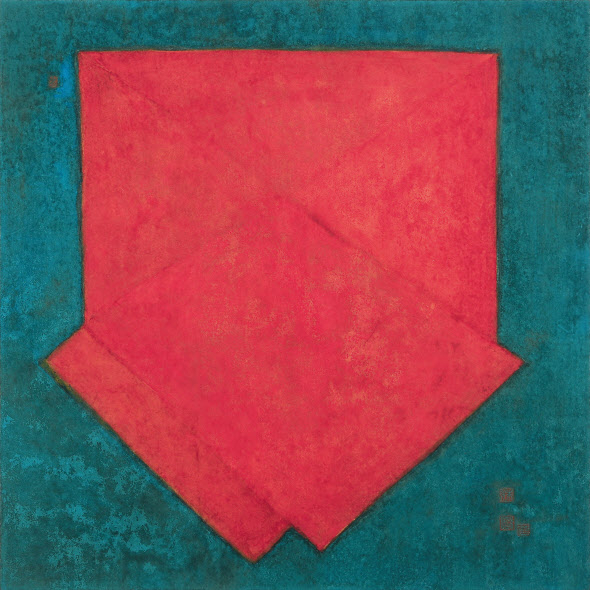 임남진, 연서(戀書), 한지에 채색, 50&times;50cm, 2022