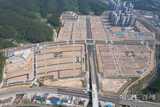 광양시 성황도이지구 신도시 전경. [광양시 제공]