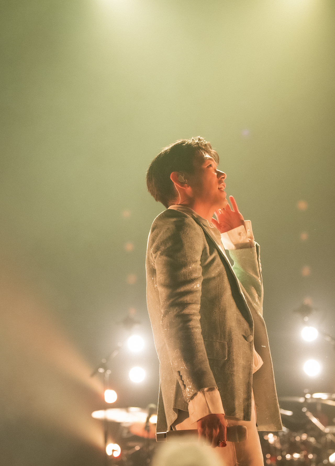 Eric Nam performs during his world tour concert on Sunday at Yes24 Live Hall in Gwangjin-gu, east of Seoul. (Live Nation Korea)
