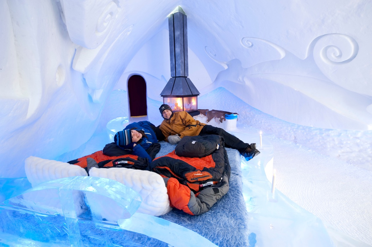 퀘벡 아이스 호텔(Hôtel de Glace, 오텔 드 글라세) 내부