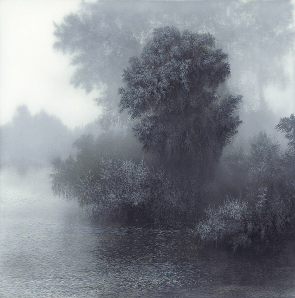 이기봉, Where You Stand D-1, Acrylic and polyester fiber on canvas, 186x186cm, 2022