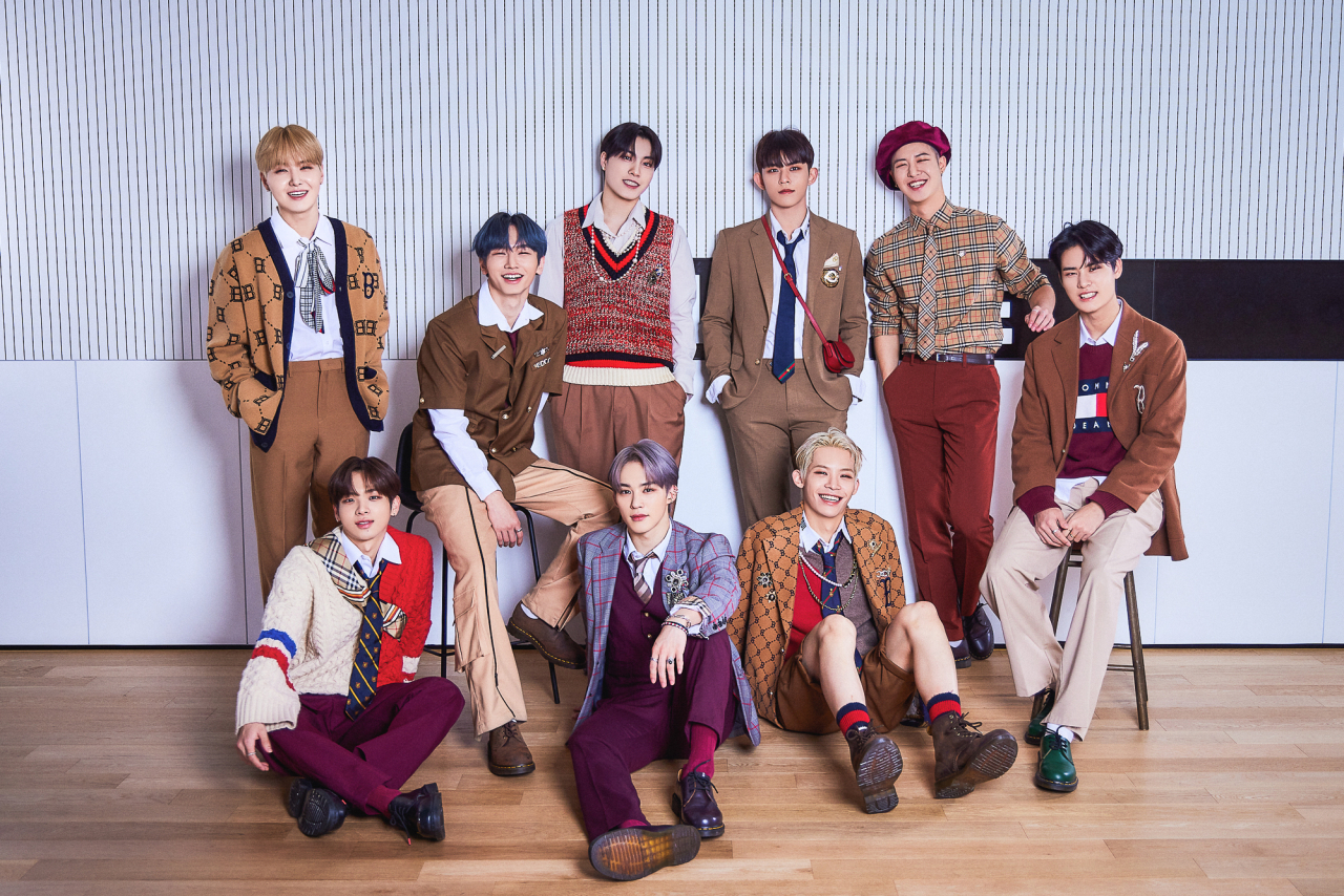 Boy band TO1 poses during an interview held at the band’s agency, WakeOne Entertainment, in Mapo-gu, western Seoul, on Nov. 18. (WakeOne Entertainment)