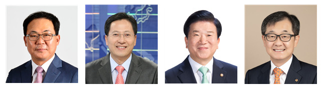 (왼쪽부터) 노석철 국민일보 편집국장, 정운갑 MBN 논설실장, 박병석 전 국회의장, 유영인 (주)한화 지원부문 사장.