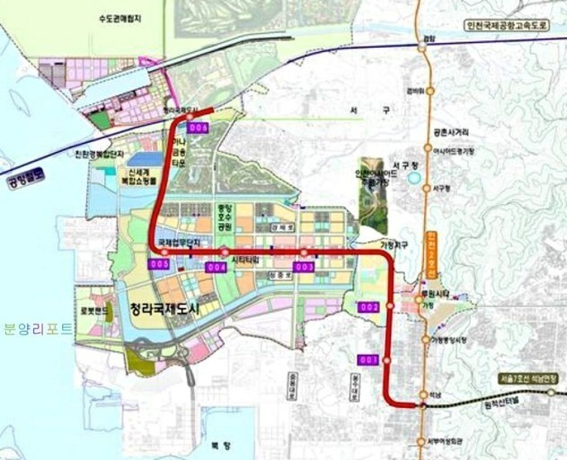 서울 7호선 위치도