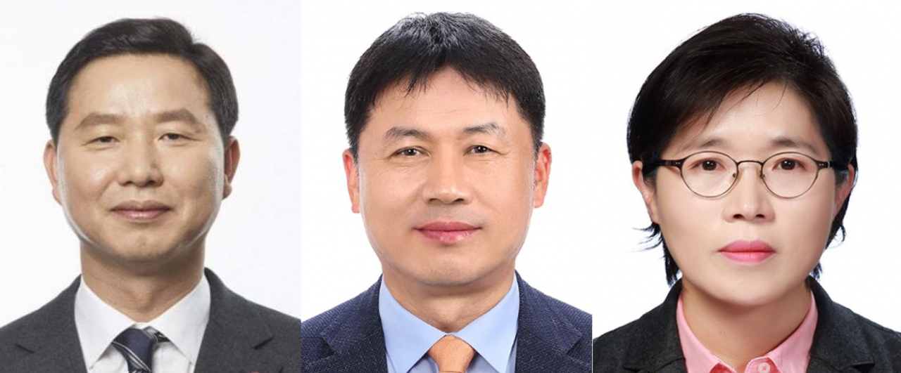 (왼쪽부터) 차동석 신임 LG화학 사장, 류재철 신임 LG전자 사장, 이정애 LG생활건강 신임 사장[LG그룹 제공]
