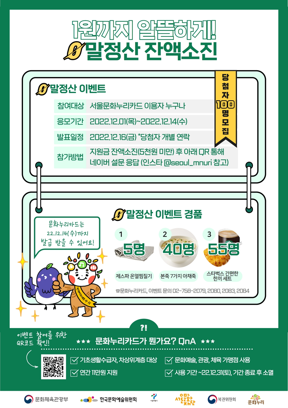 서울문화재단 문화누리카드 홍보 포스터. [서울시 제공]