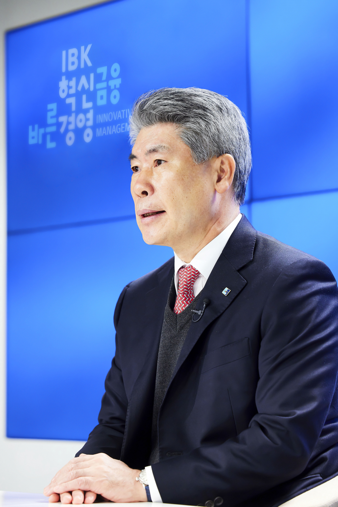 지난 1월 3일 서울 중구 을지로 기업은행 본점에서 윤종원 IBK기업은행장이 신년사를 하고 있다.[IBK기업은행 제공]